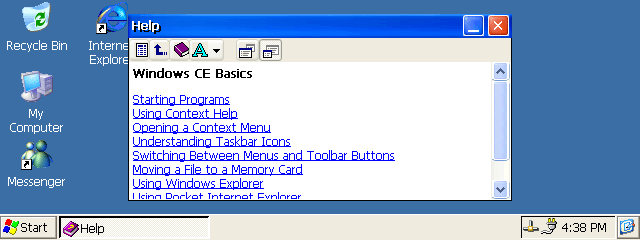 Windows CE .net 4.1 Windowed Help